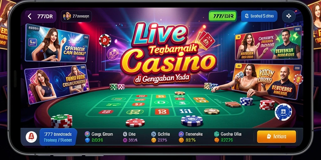 Tampilan gameplay Live Casino yang menarik di 777IDR dengan dealer profesional.