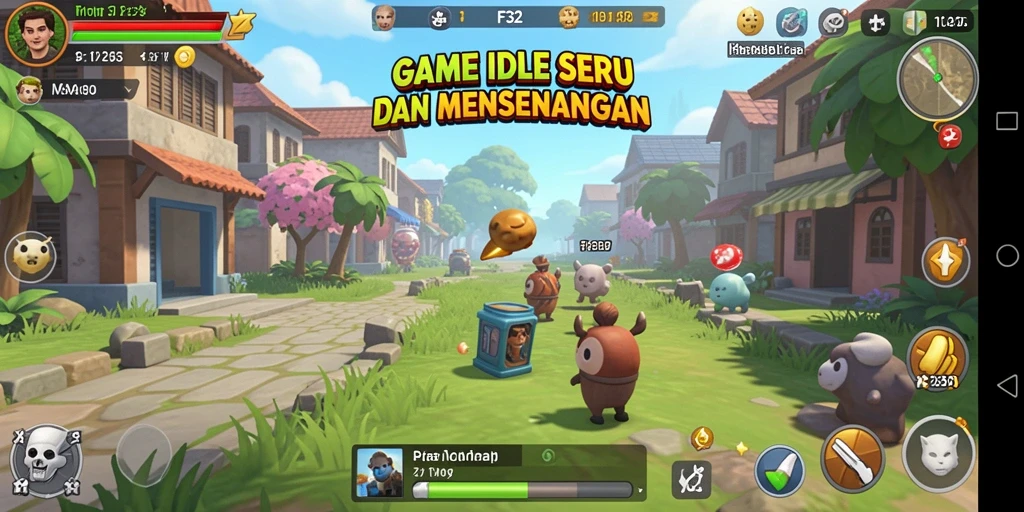 Tampilan gameplay F32 yang menarik dalam gaya Idle.