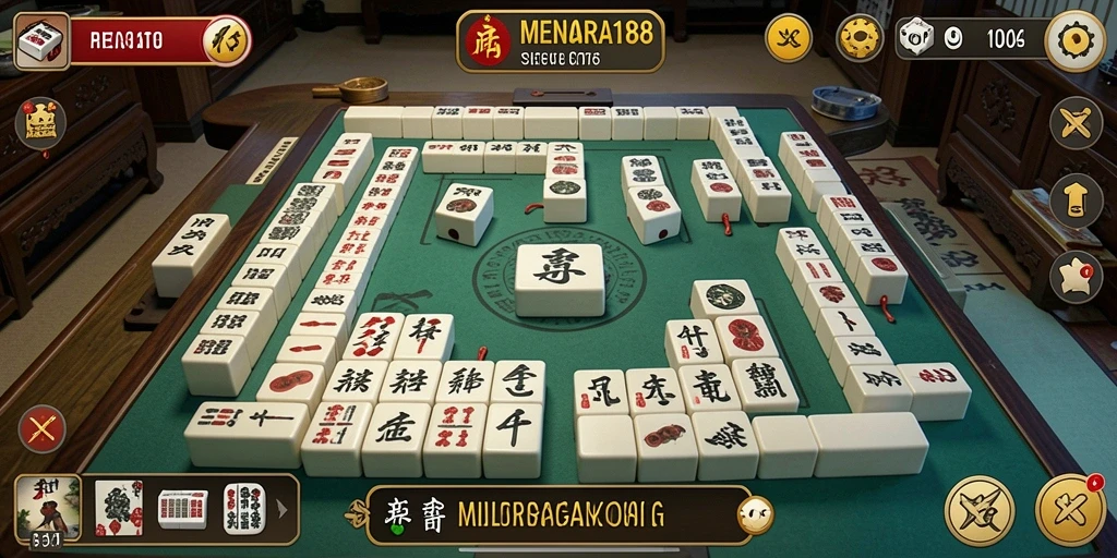 Screenshot MENARA188 menampilkan gameplay Mahjong yang seru dan menantang.