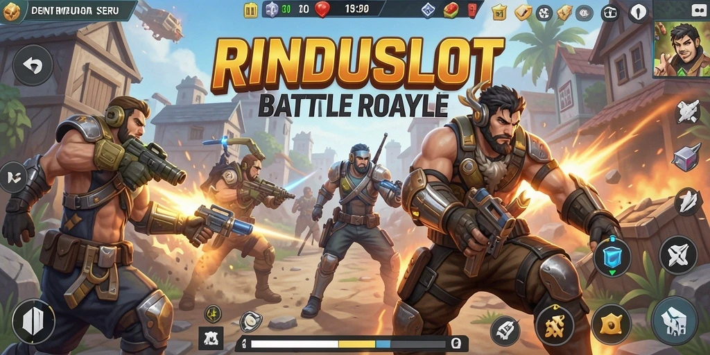 Gameplay mendebarkan RINDUSLOT dalam pertempuran Battle Royale.