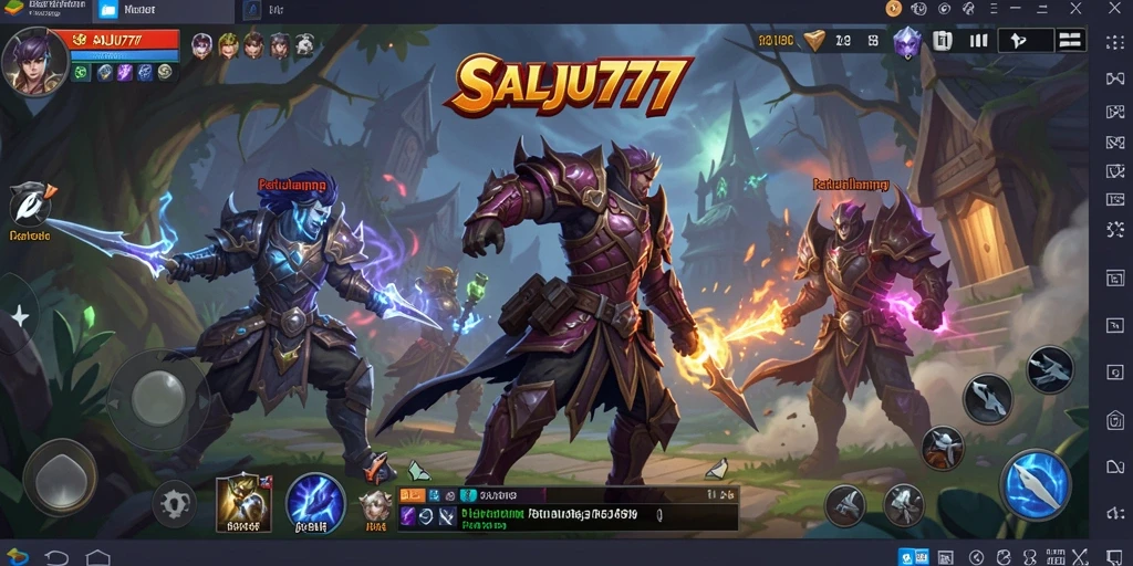 Tangkapan layar menampilkan aksi seru gameplay ARPG di SALJU777.